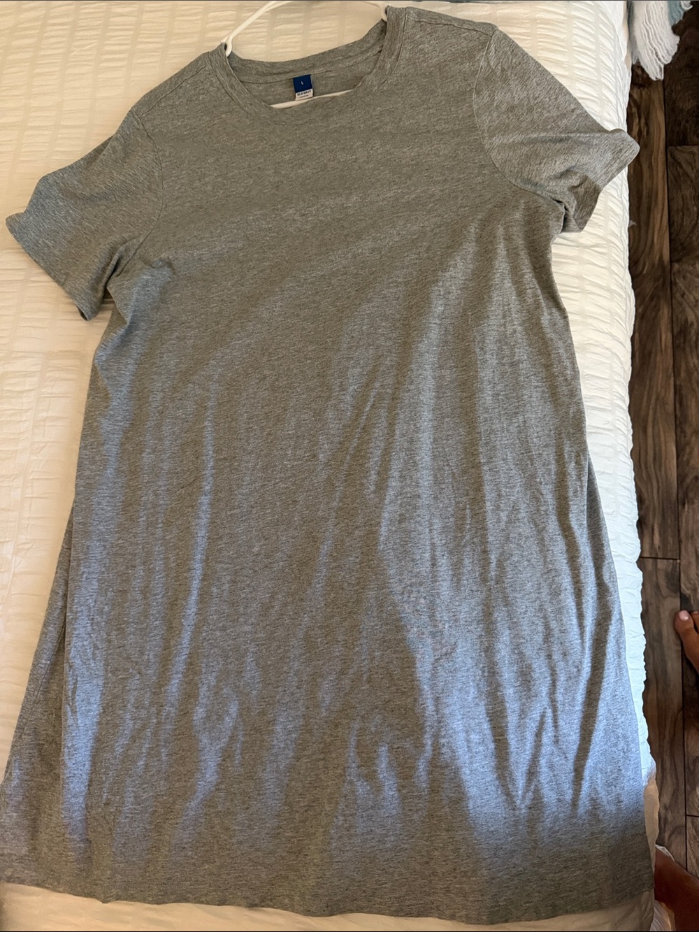 Old Navy Gray Midi T-Shirt Dress